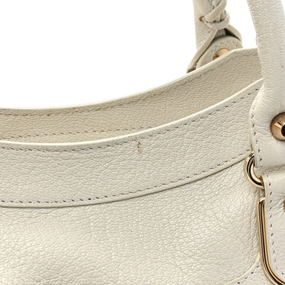 Balenciaga Chevre Gold Metallic Edge Hardware City White 10 of 17