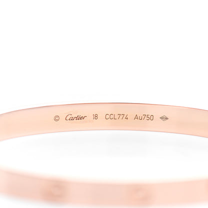 Cartier 18K Pink Gold LOVE Bracelet 18 4 of 5