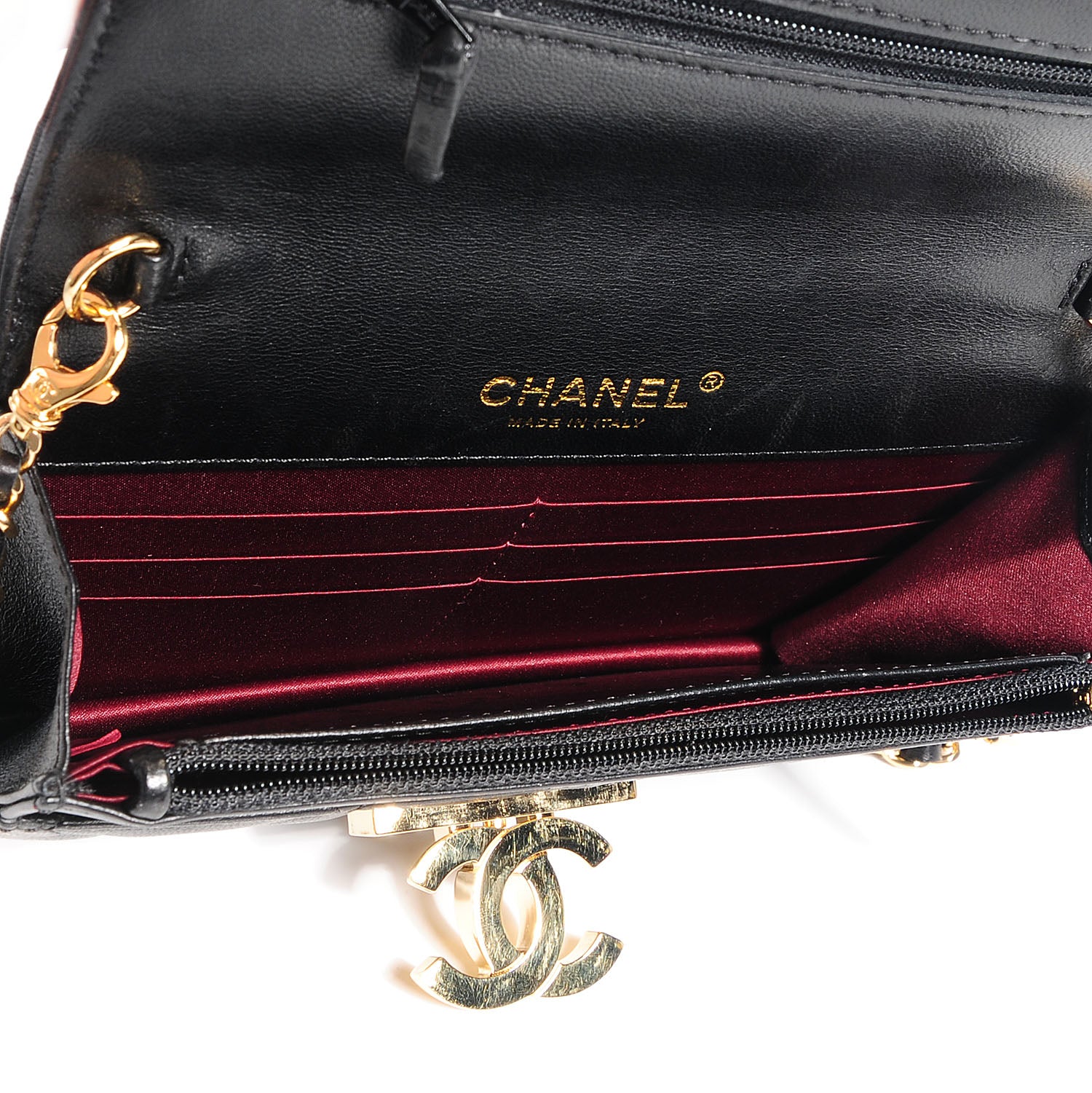 Chanel Lambskin Golden Class Wallet on Chain WOC Black 7 of 9