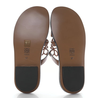 Loewe Calfskin Anagram Mule Sandals 37 Tan Natural 5 of 7