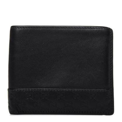 Gucci Guccissima Calfskin Bi-Fold Wallet Black 1 of 13