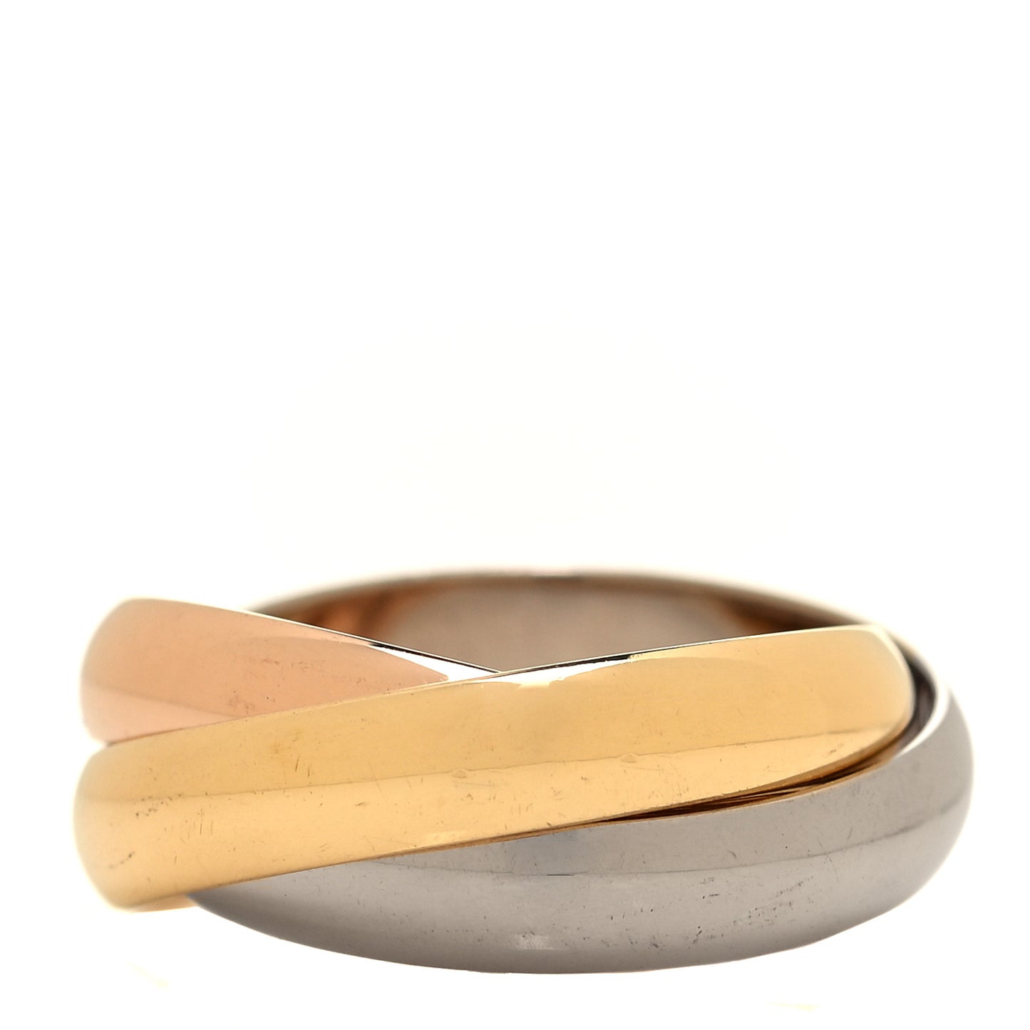 18K Pink Yellow White Gold Classic Trinity Ring 48 4.5