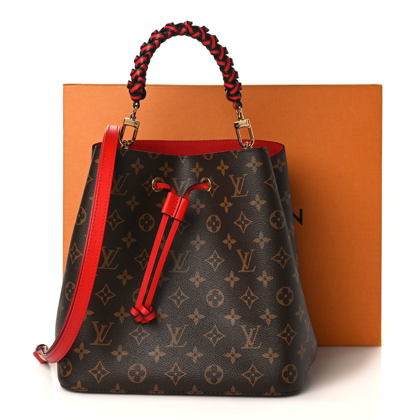 Monogram Braided Neonoe Coquelicot