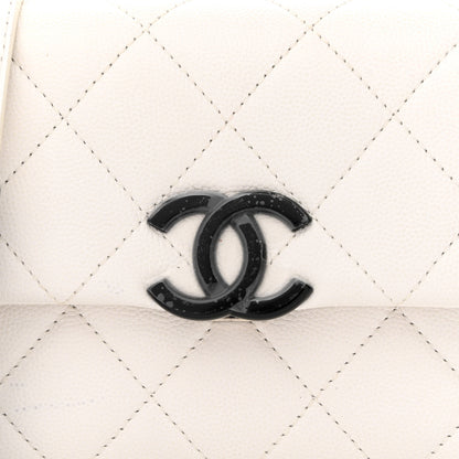 Chanel Caviar Quilted My Everything Small Flap White Black 9 of 13