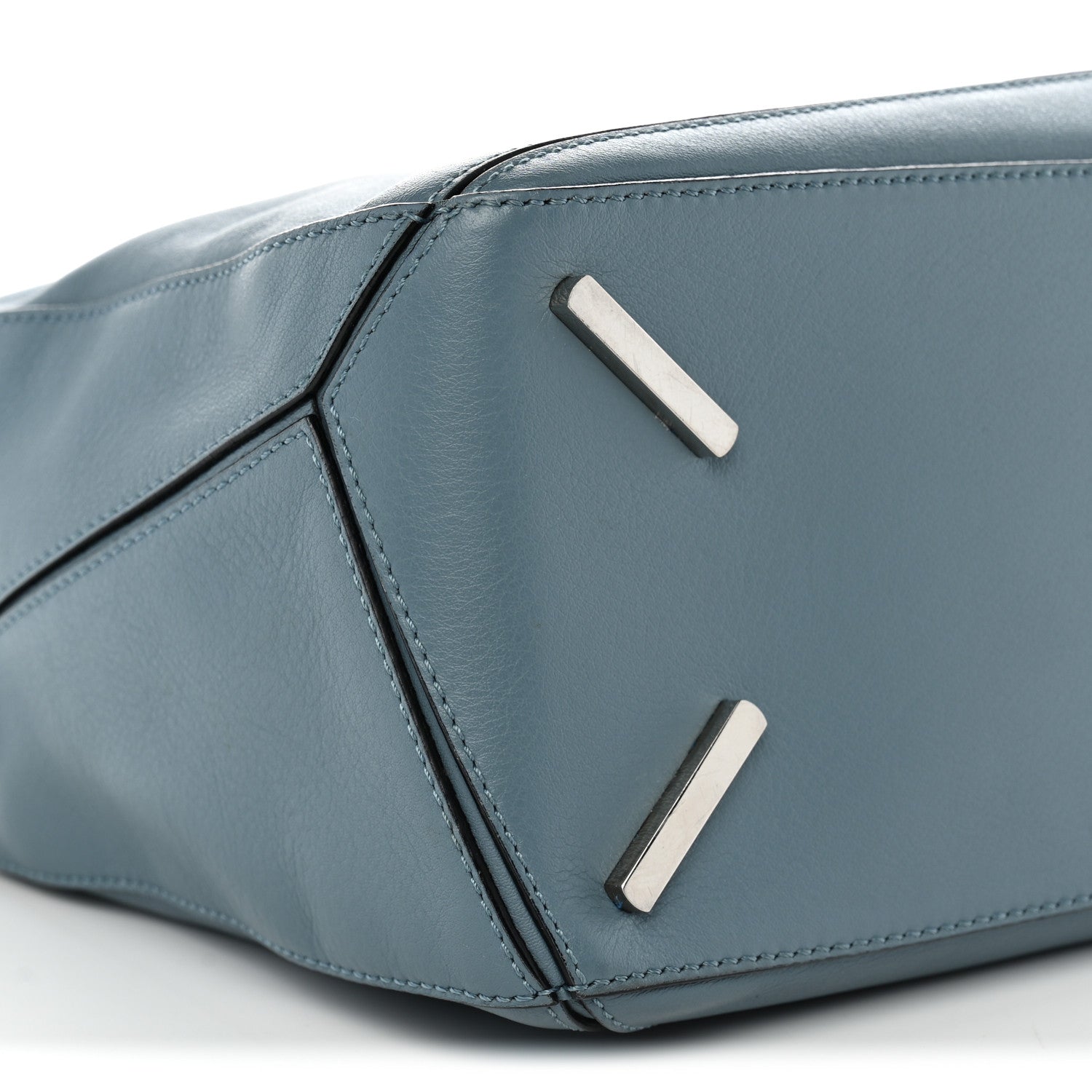 Loewe Calfskin Medium Puzzle Bag Stone Blue 9 of 11