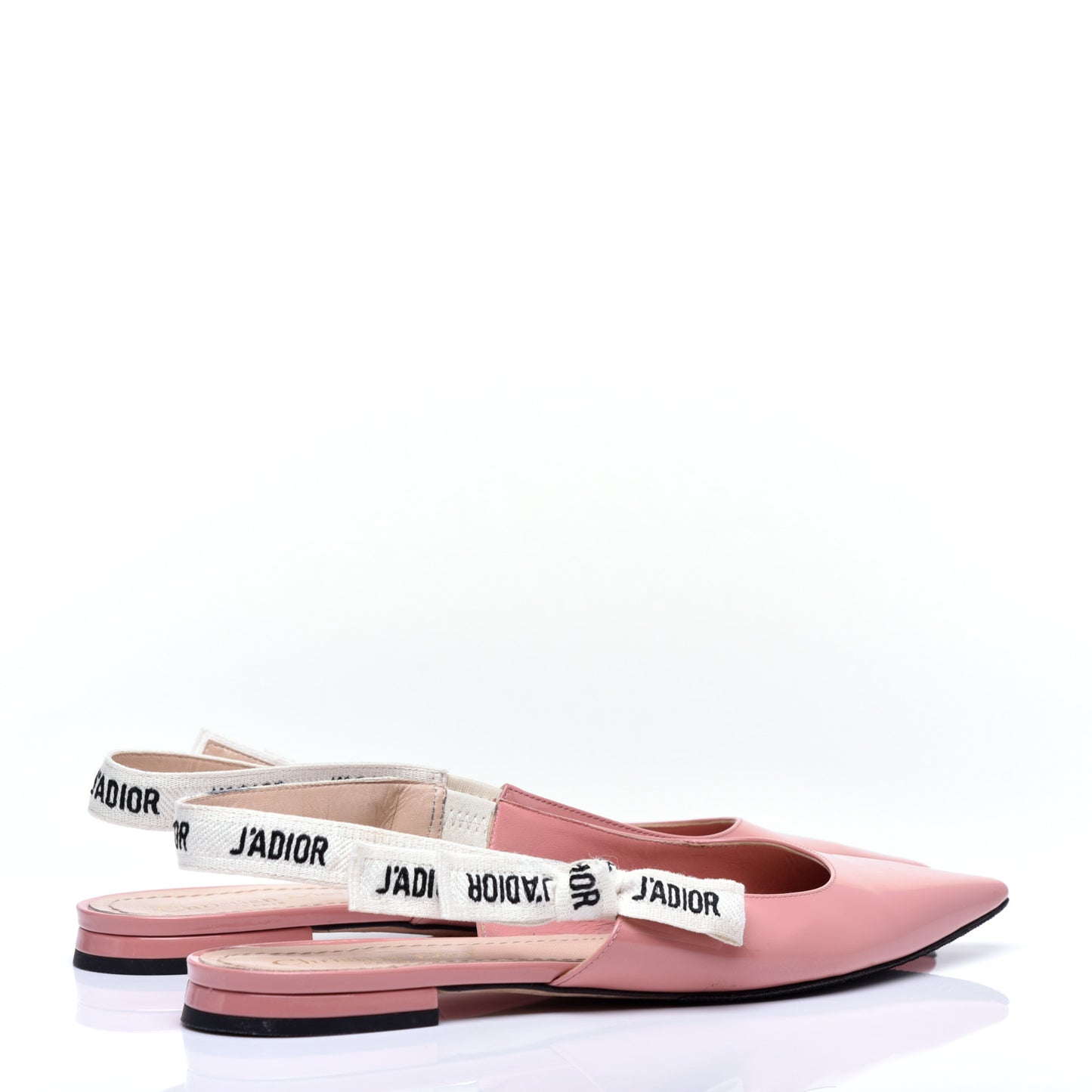 Patent Ribbon J'Adior Slingback Ballet Flats 40 Dusty Candy