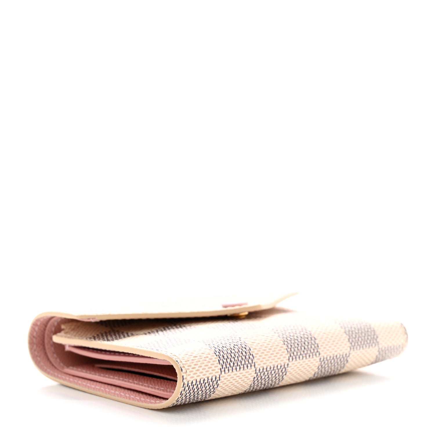 Louis Vuitton Damier Azur Victorine Wallet Rose Ballerine 4 of 8