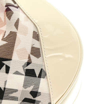 Burberry Patent Supernova Check Stars Small Hernville Hobo White 17 of 19