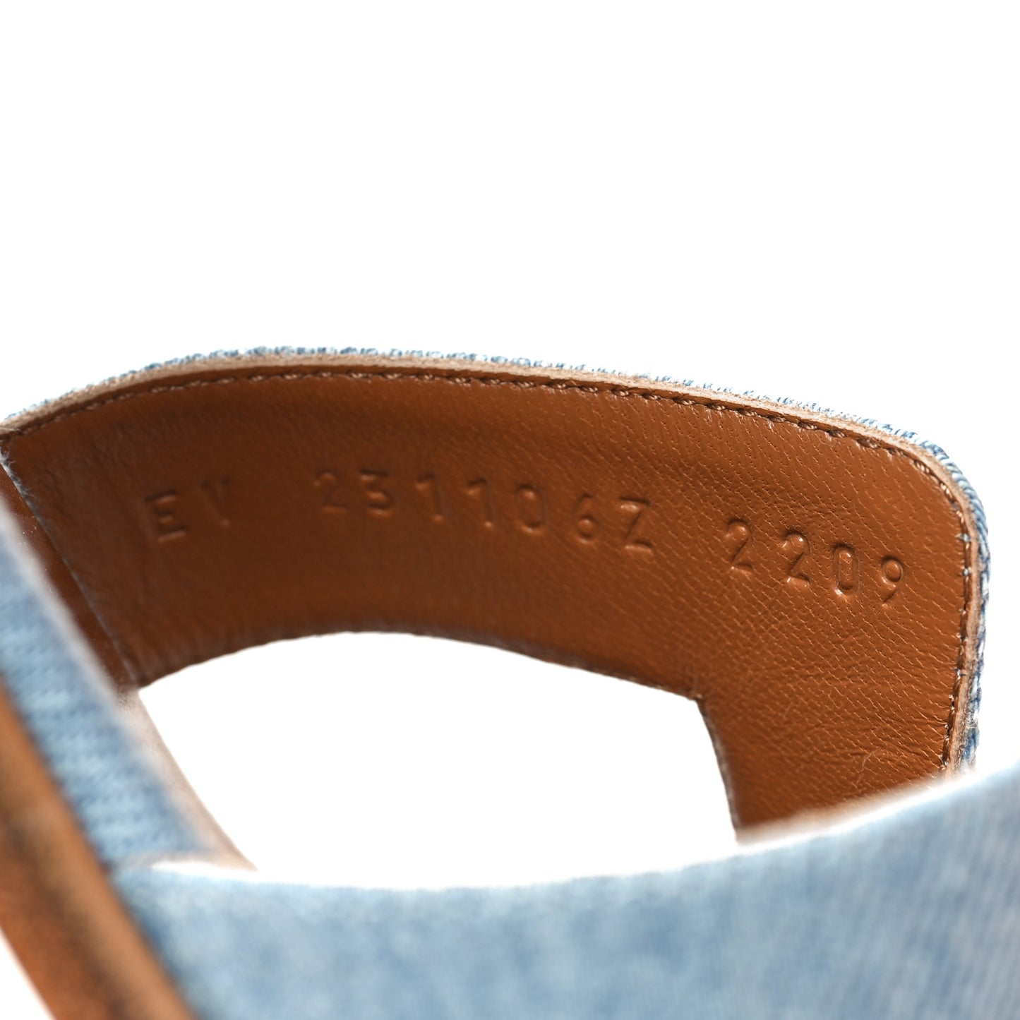 Denim Santorini Sandals 37.5 Bleu Clair