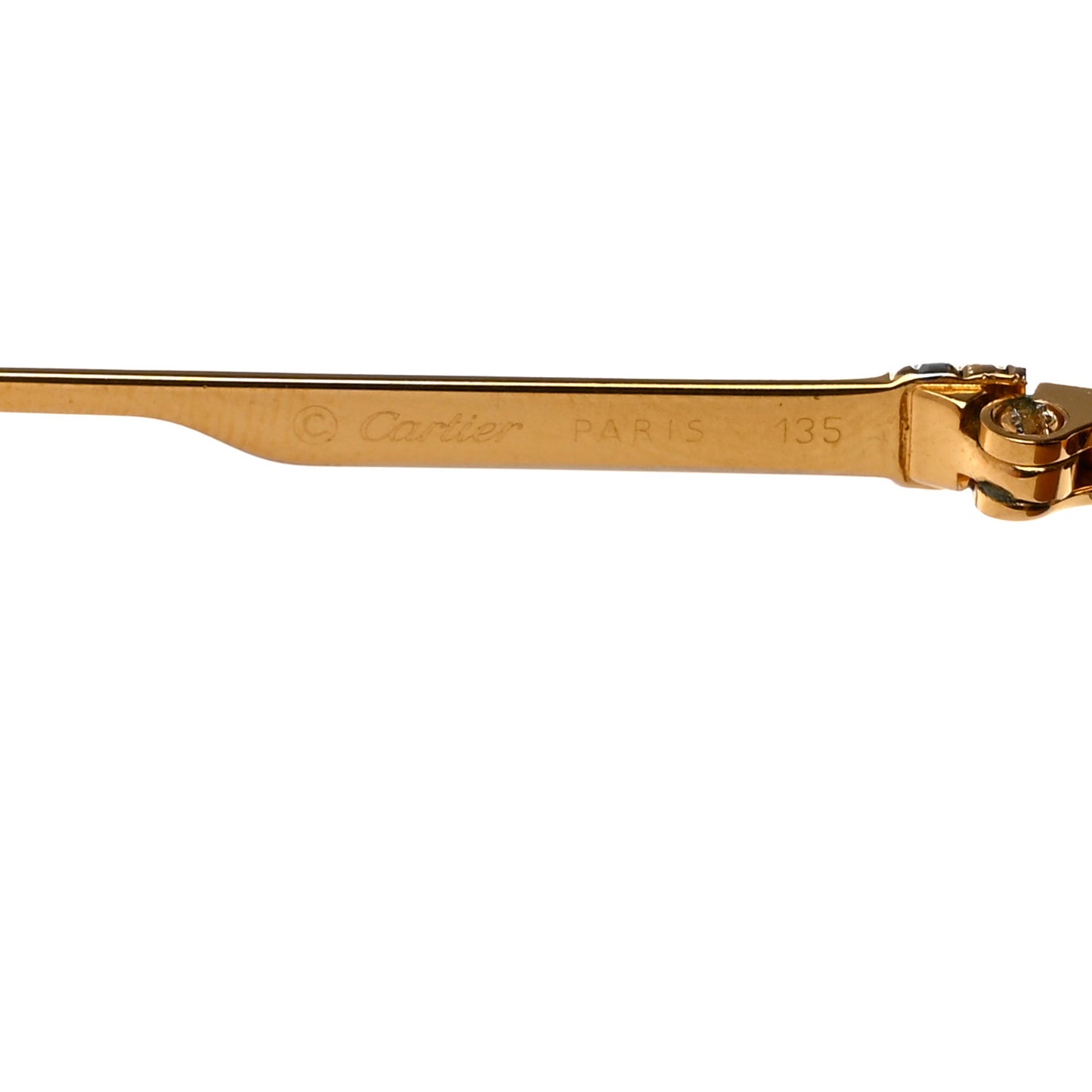Rimless St Honore Oval 135 Sunglasses Brown Gold