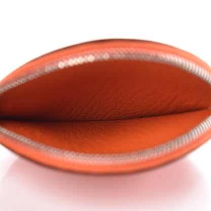 Hermes Chevre Mysore Tutti Frutti Orange Coin Purse Charm Feu Canopee 7 of 8