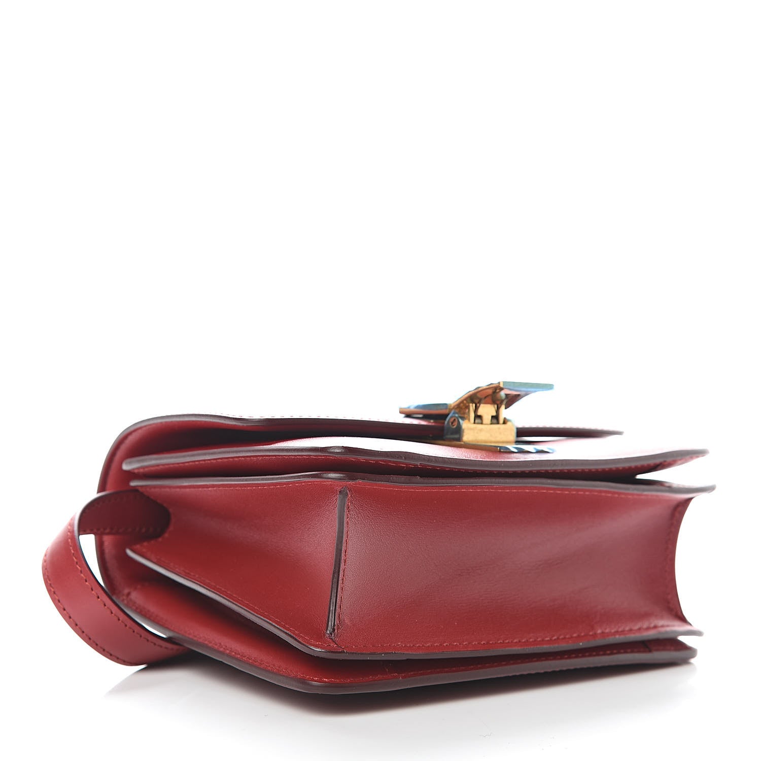 Celine Smooth Calfskin Small Classic Box Flap Bag Red 4 of 11