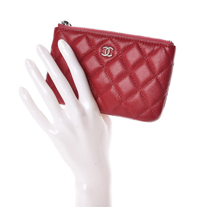 Chanel Caviar Quilted Small Cosmetic Case Red 2 of 8