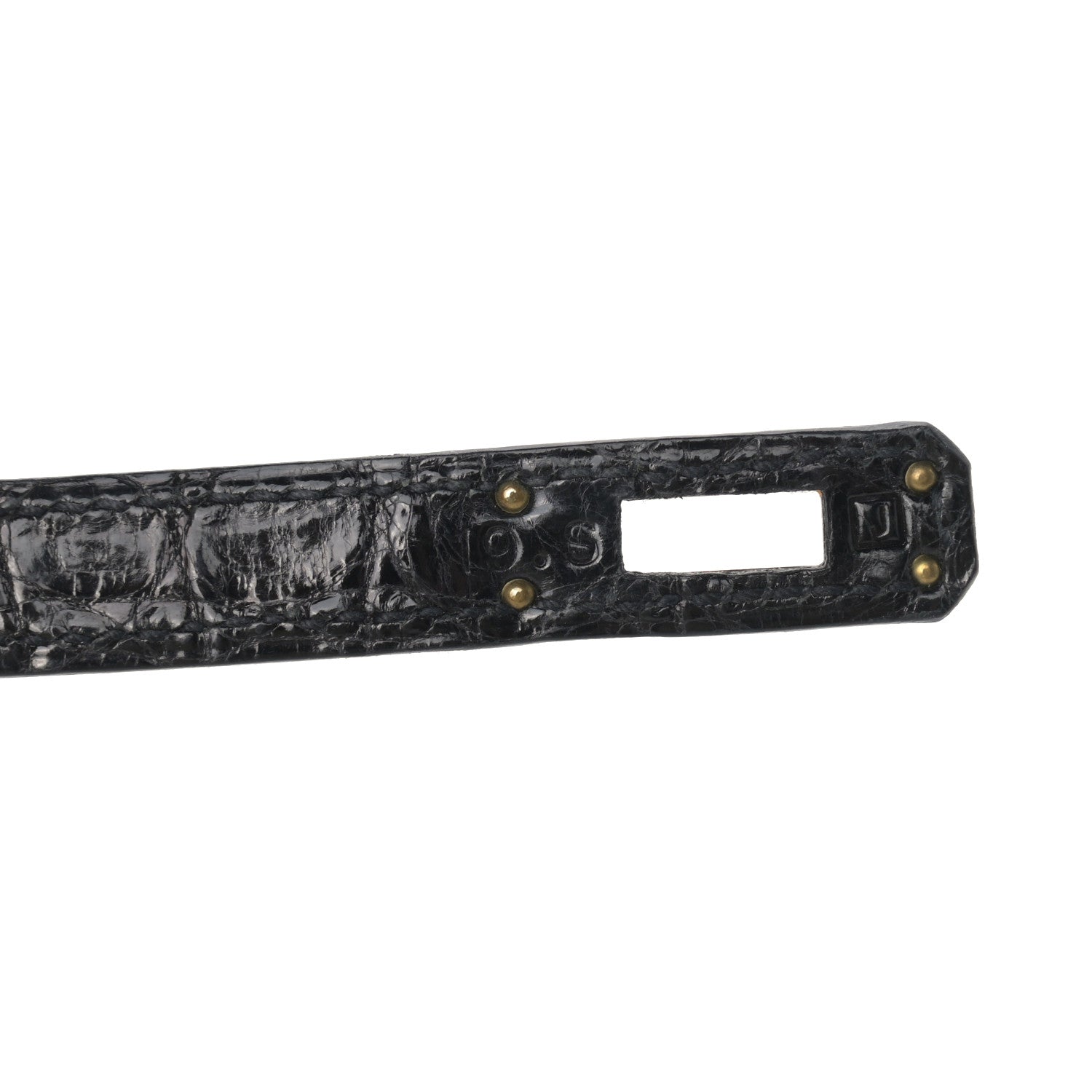 Hermes Shiny Niloticus Crocodile Kelly Pochette Black 7 of 11