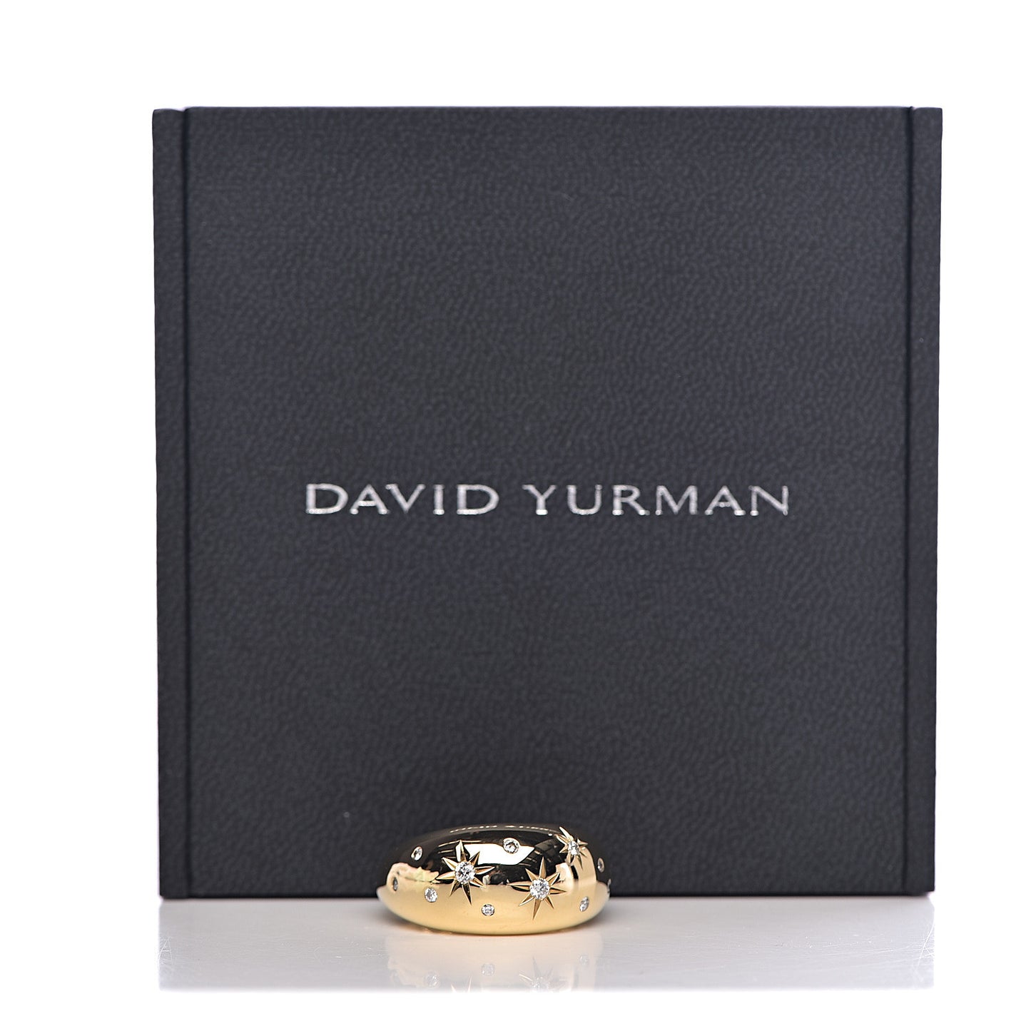 18K Yellow Gold Diamond 11mm Pure Form Ring 54 7