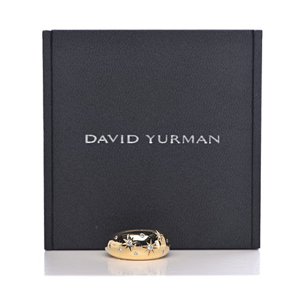 David Yurman 18K Yellow Gold Diamond 11mm Pure Form Ring 54 7 6 of 6