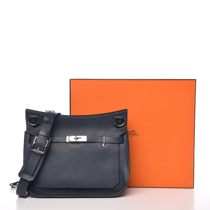 Hermes Taurillon Clemence Jypsiere 28 Bleu de Prusse 10 of 10