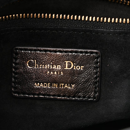 Christian Dior Crinkled Patent Cannage Small Lucky Badges My Lady Dior Black 6 of 13