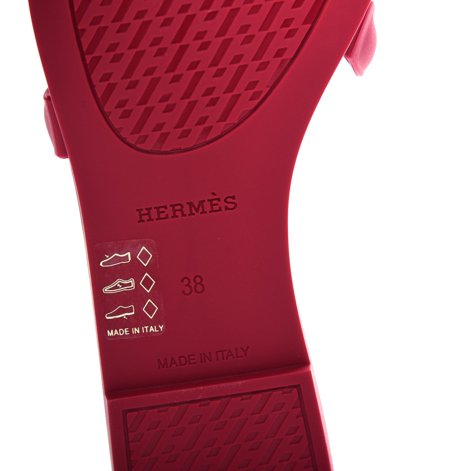 Hermes Rubber Aloha Sandals 38 Rose Baie 9 of 11