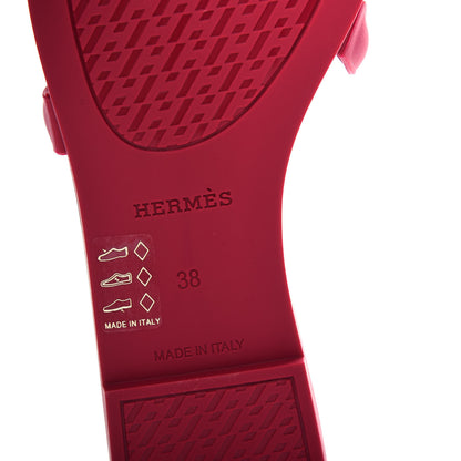 Hermes Rubber Aloha Sandals 38 Rose Baie 9 of 11