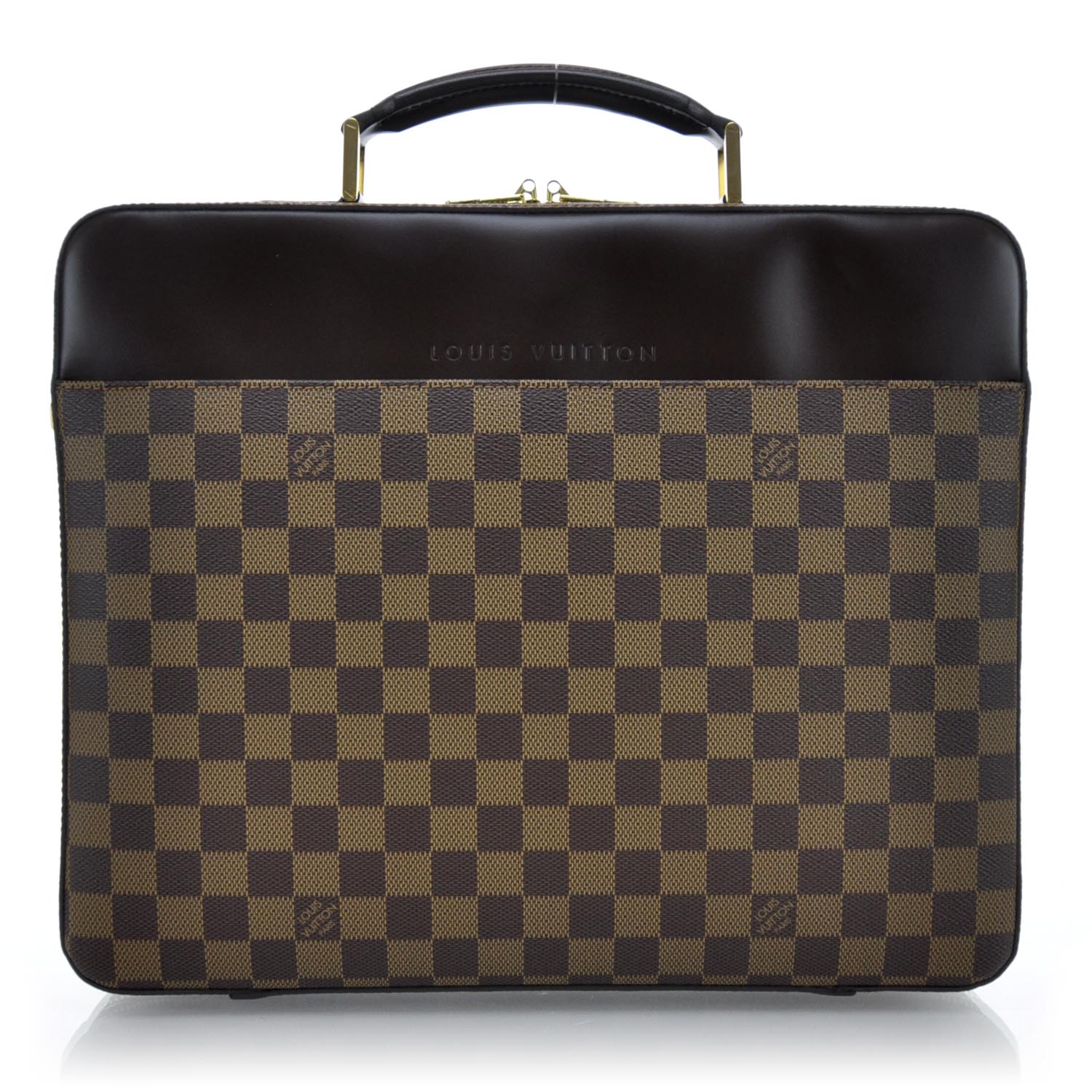 Louis Vuitton Damier Ebene Porte Ordinateur Sabana Computer Case 1 of 13