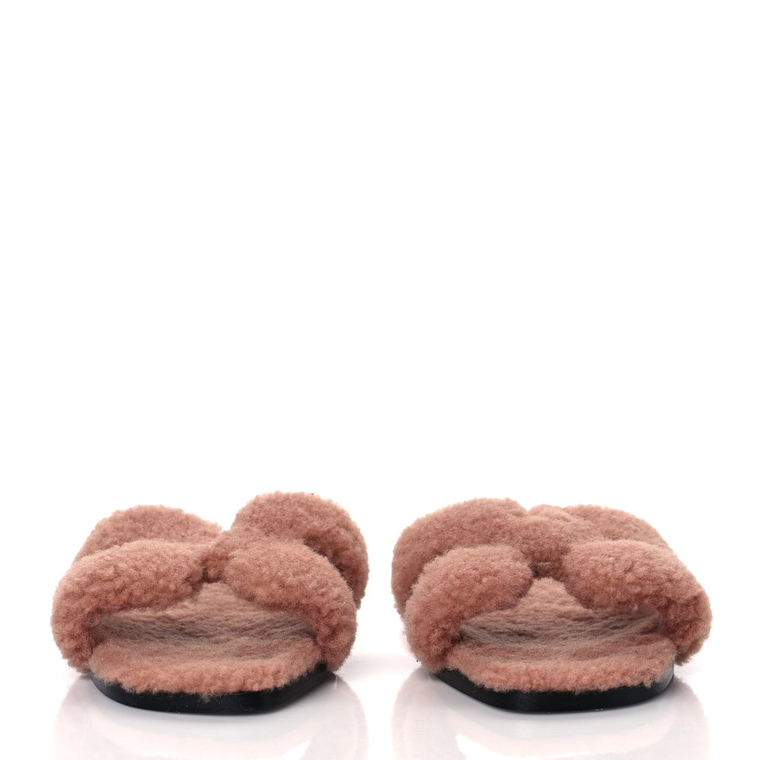 Hermes Woolskin Oran Sandals 35 Rose Aube 2 of 7