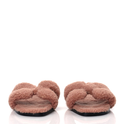 Hermes Woolskin Oran Sandals 35 Rose Aube 2 of 7