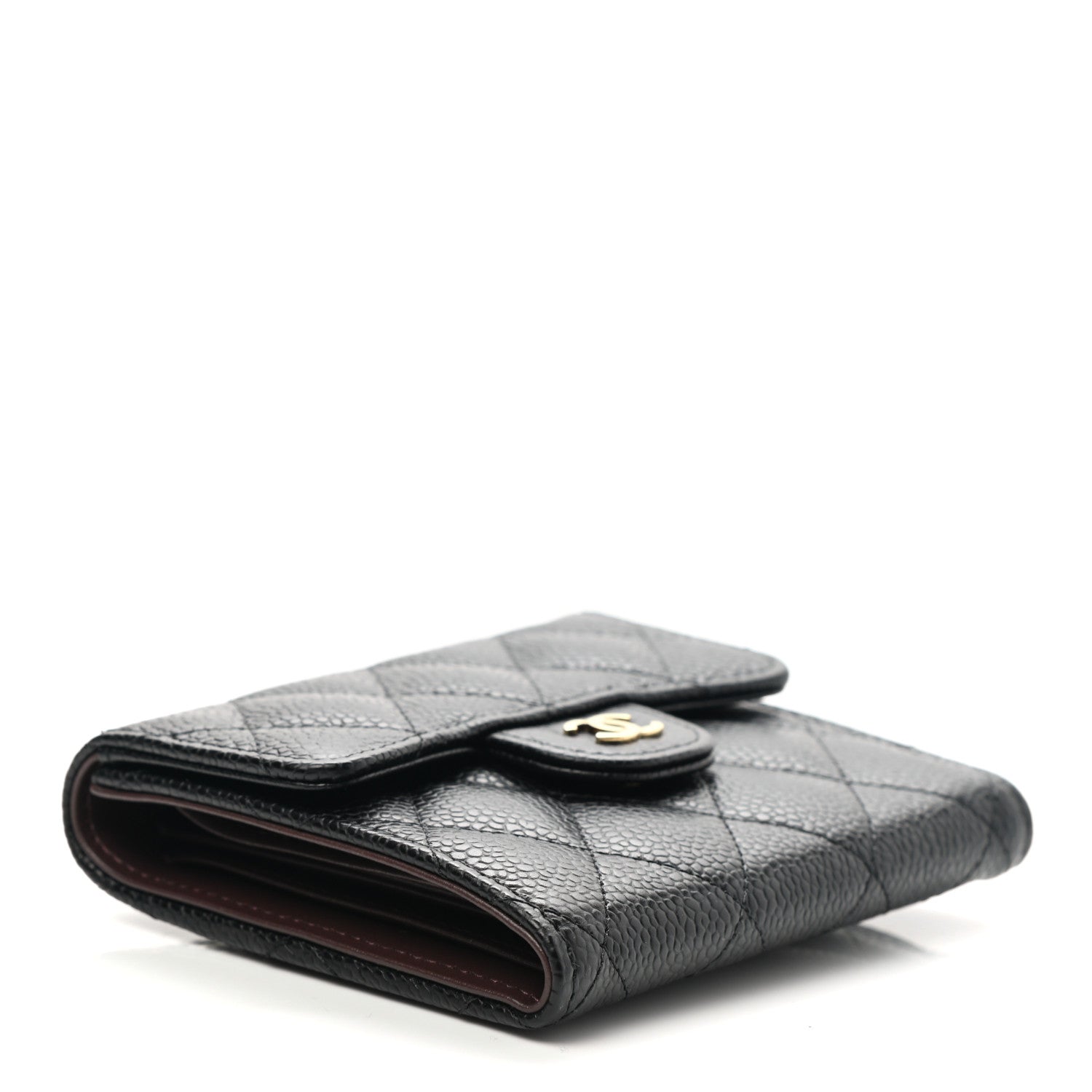 Chanel Caviar Quilted Compact Flap Wallet Black 4 of 9
