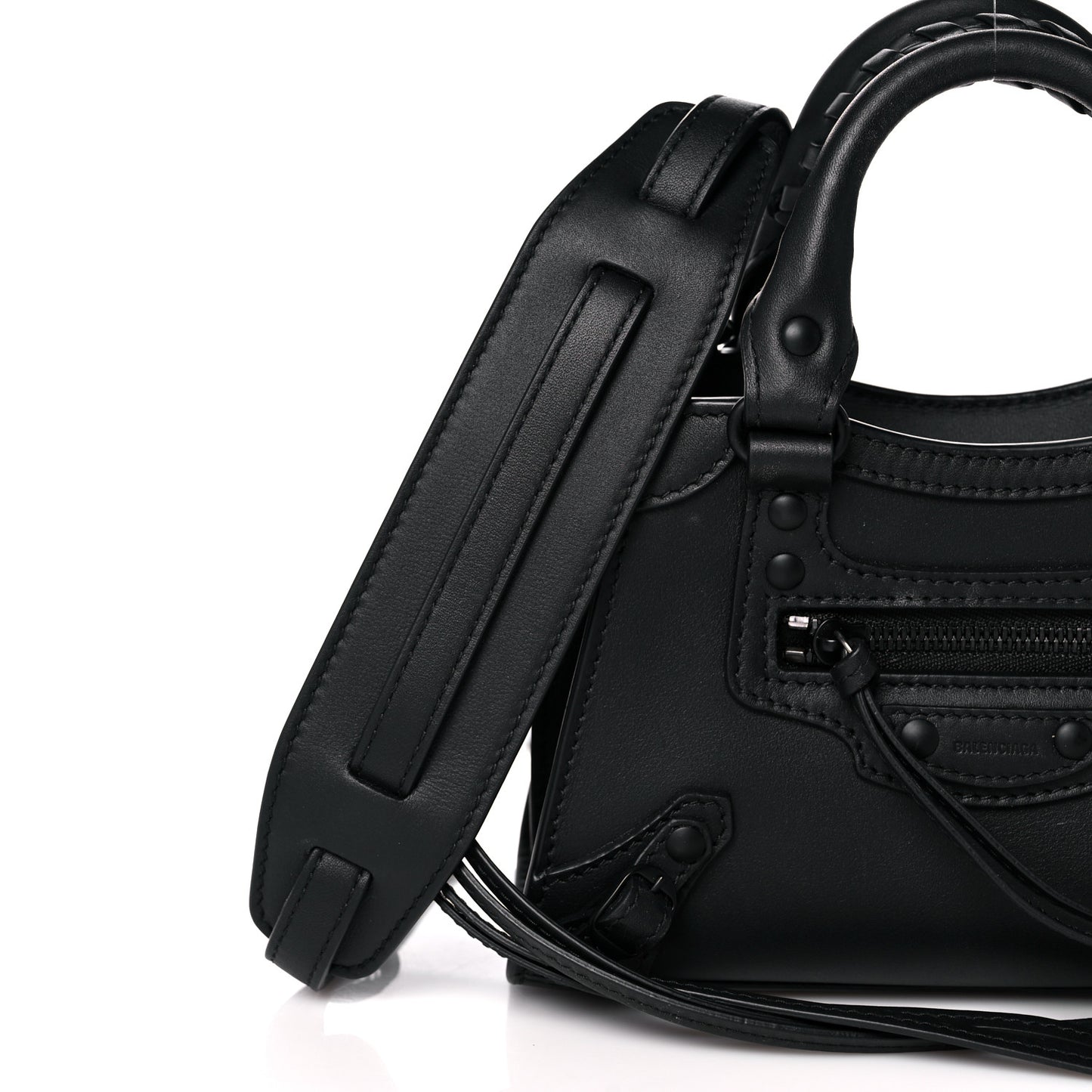 Smooth Calfskin Neo Classic Black Hardware Nano City Crossbody Black