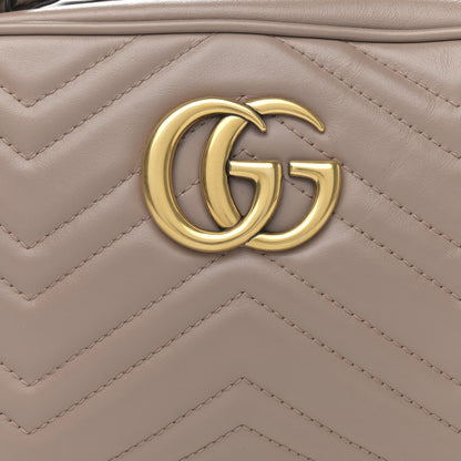 Gucci Calfskin Matelasse Small GG Marmont Chain Shoulder Bag Porcelain Rose 8 of 11
