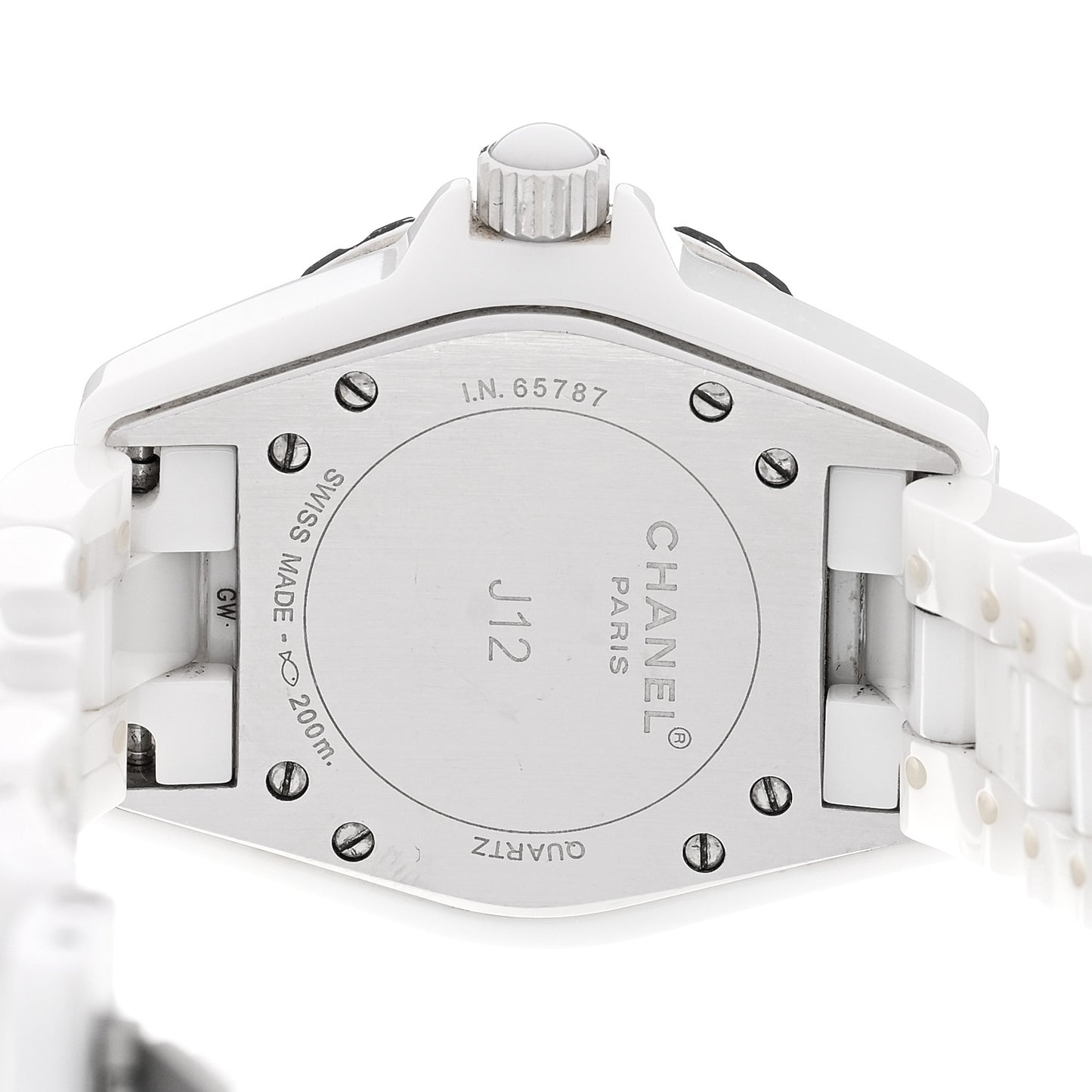 Stainless Steel Ceramic 33mm J12 Quartz Watch White