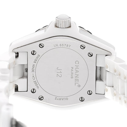 Chanel Stainless Steel Ceramic 33mm J12 Quartz Watch White 4 of 5