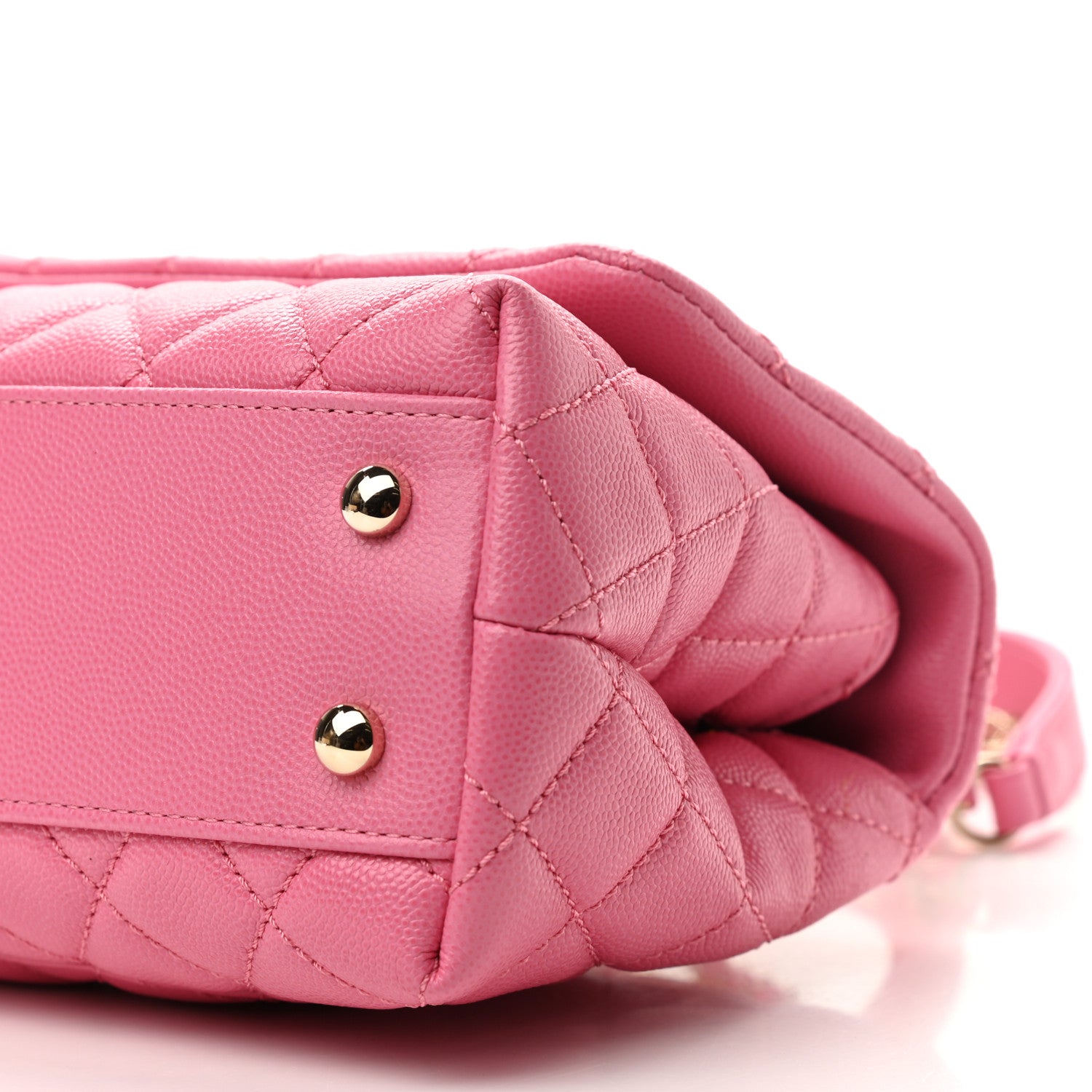 Chanel Caviar Lizard Embossed Quilted Mini Coco Handle Flap Pink 10 of 11