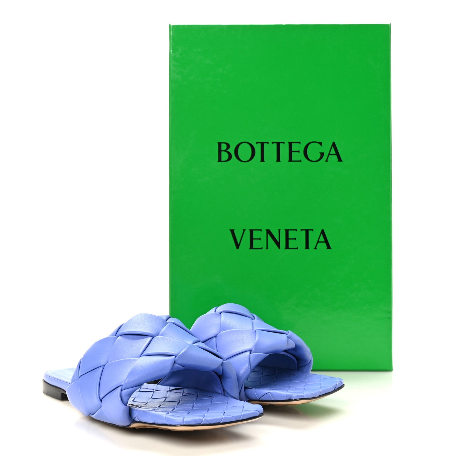 Bottega Veneta Nappa Maxi Intrecciato Lido Flat Sandals 40 Indigo 8 of 8