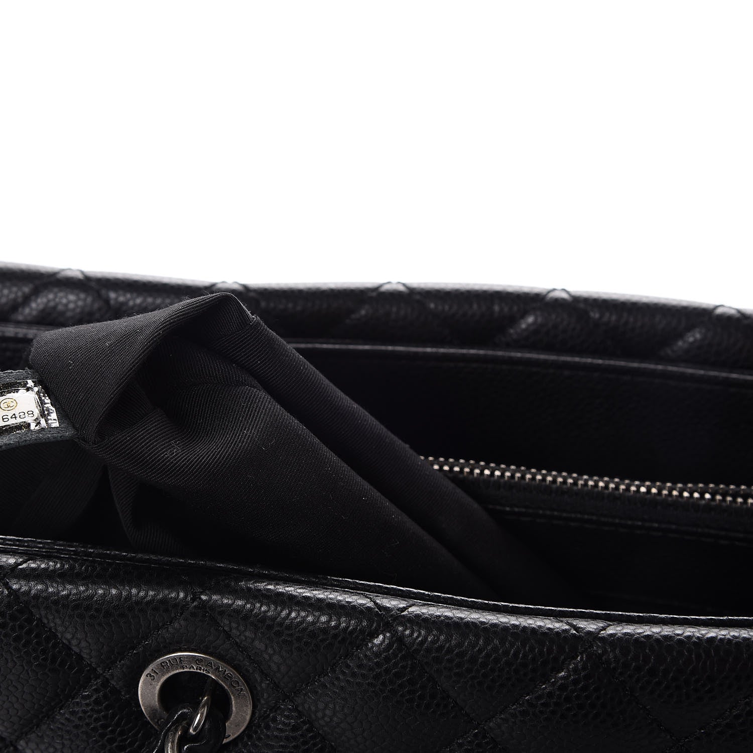 Chanel Caviar Quilted City Shopping Tote Black 8 of 9