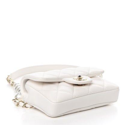 Chanel Lambskin Quilted Mini My Precious Waist Bag White 3 of 10