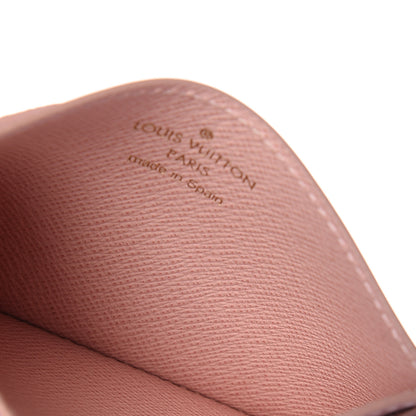Louis Vuitton Damier Ebene Studded Card Holder Rose Ballerine 4 of 7