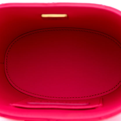 Chanel Patent Quilted CC Vani-Tea Case With Chain Neon Pink 5 of 11