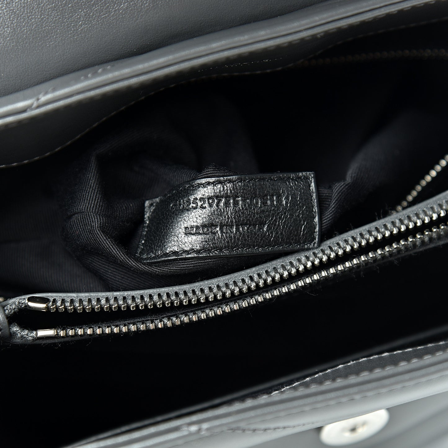 Calfskin Y Quilted Monogram Medium Loulou Satchel Kaki Fonce