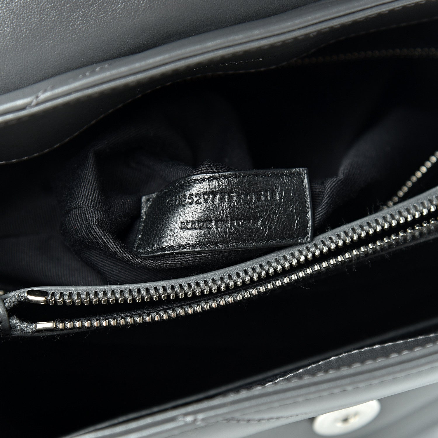 Saint Laurent Calfskin Y Quilted Monogram Medium Loulou Satchel Kaki Fonce 6 of 14