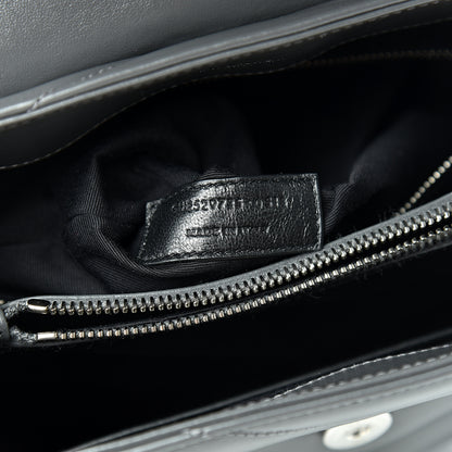 Saint Laurent Calfskin Y Quilted Monogram Medium Loulou Satchel Kaki Fonce 6 of 14