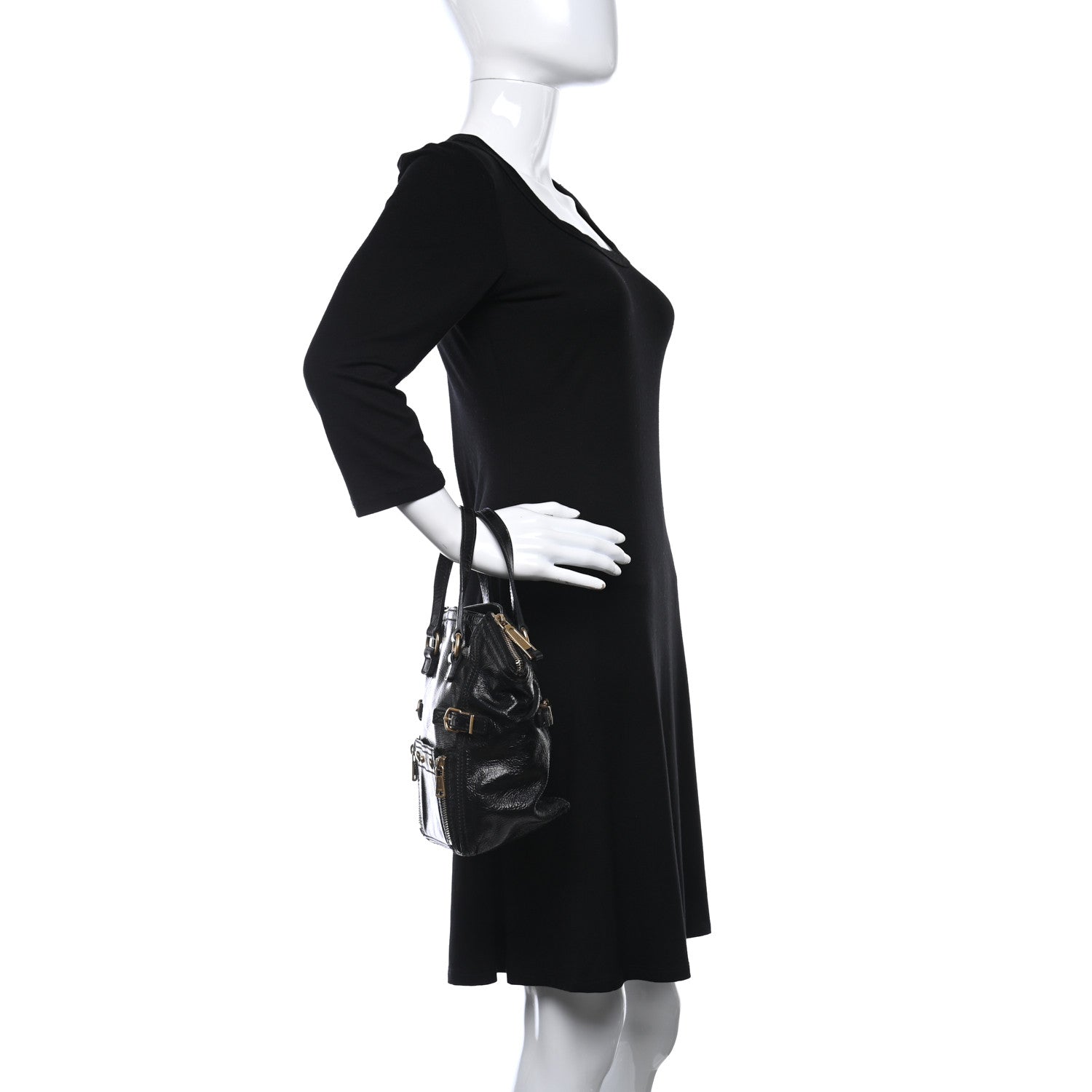 Saint Laurent Patent Mini Downtown Black 2 of 10