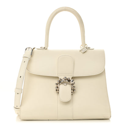 Delvaux Box Calfskin Studded MM Brillant Satchel Ivory 1 of 10