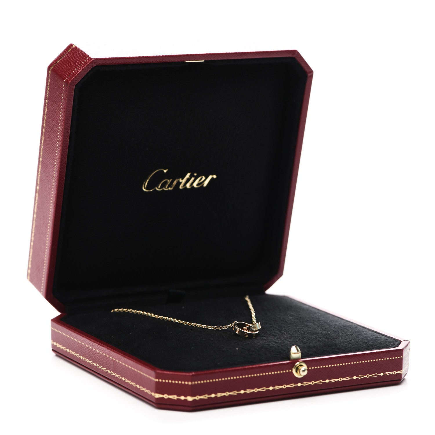Cartier 18K Yellow Gold Interlocking LOVE Necklace 7 of 7