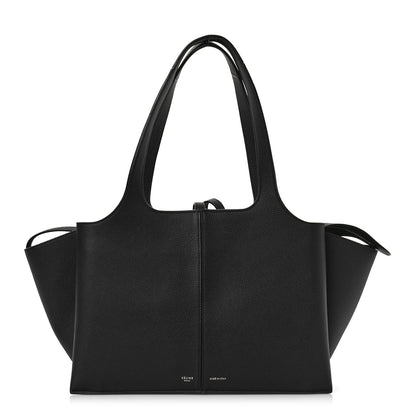 Celine Baby Grained Calfskin Medium Tri-Fold Bag Black 1 of 9