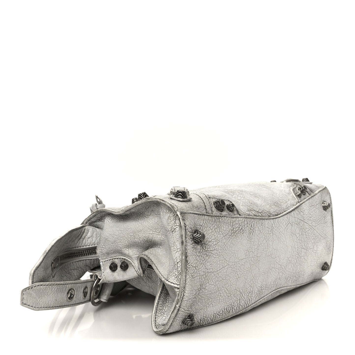 Agneau Arena Dirty Effect Arena Small Neo Cagole City Handbag Optic White