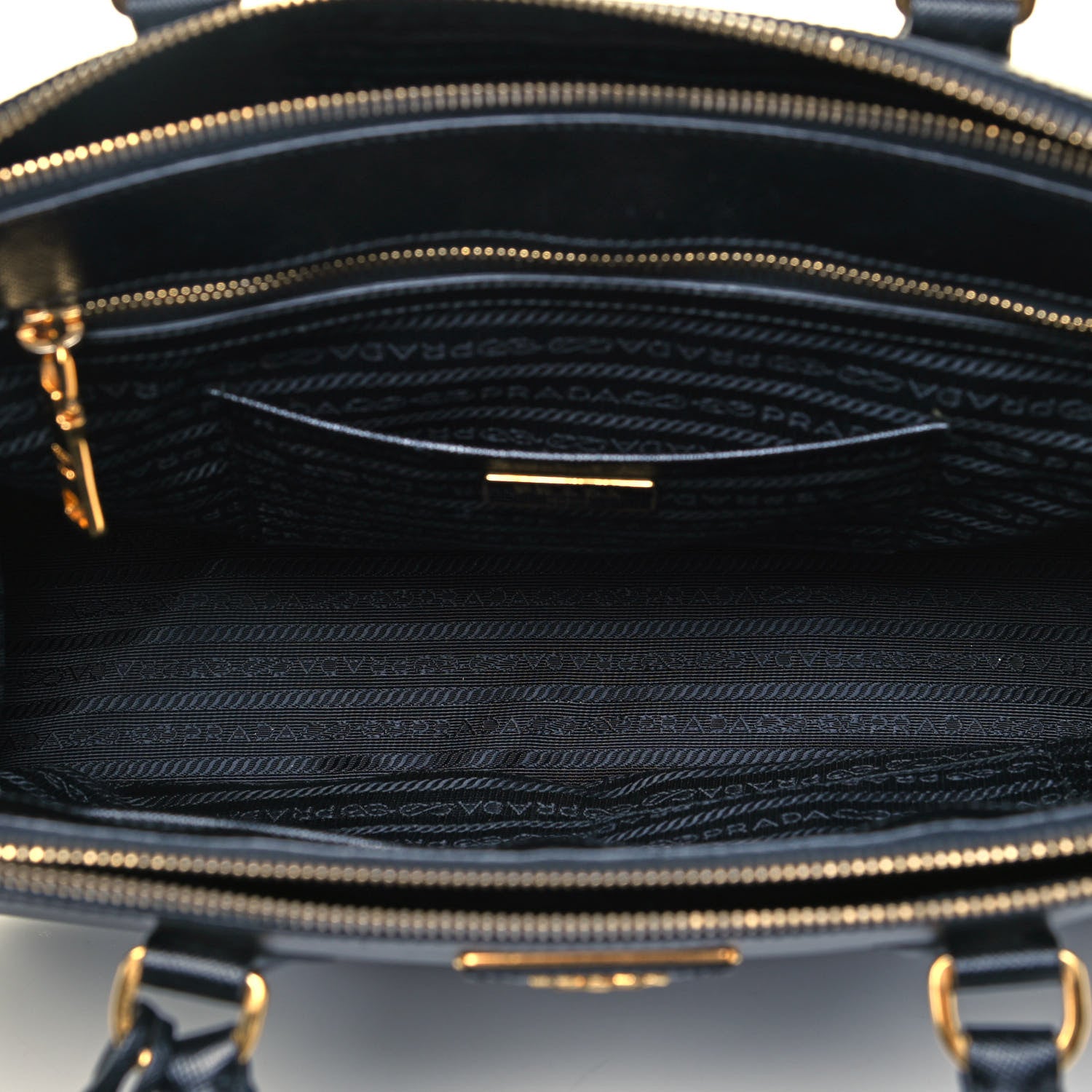 Prada Saffiano Medium Galleria Double Zip Tote Black 7 of 9