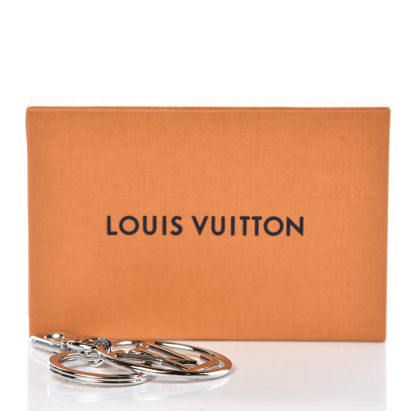 LV Circle Bag Charm Key Holder Silver