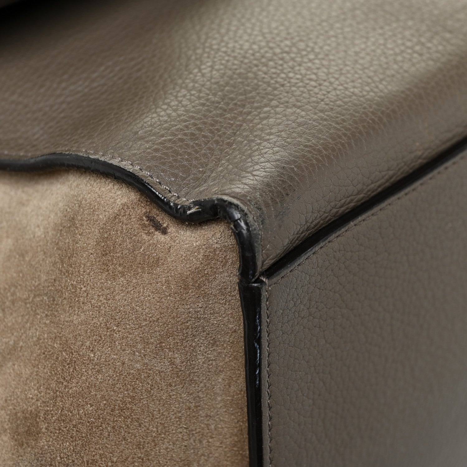 Celine Smooth Calfskin Suede Large Tri-Color Trapeze Brown 22 of 24