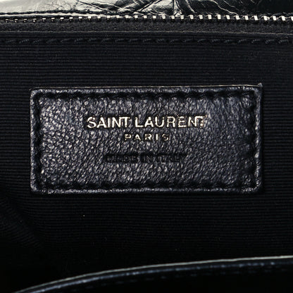 Saint Laurent Crinkled Calfskin Matelasse Monogram Medium Niki Chain Satchel Black 7 of 11